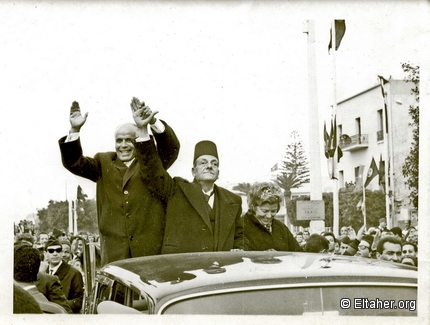 1963 - Eltaher and Mr. and Mrs. Bourguiba in motorcade 01